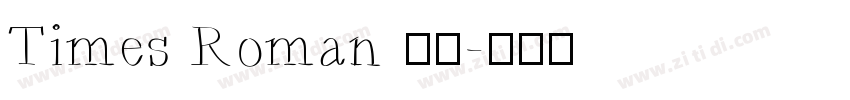 Times Roman 普通字体转换 Times Roman 普通字体转换